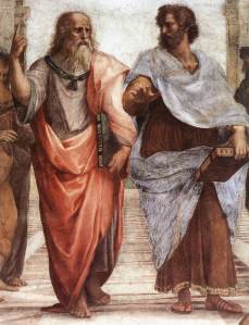 "Sanzio 01 Plato Aristotle" by Raphael - Web Gallery of Art:   Image  Info about artwork. Licensed under Public Domain via Wikimedia Commons 